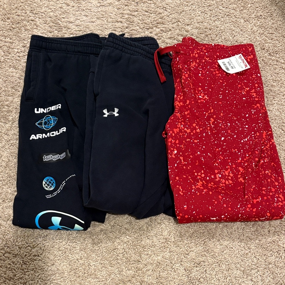 Lot of 3 boys XL Under Armour sweatpants